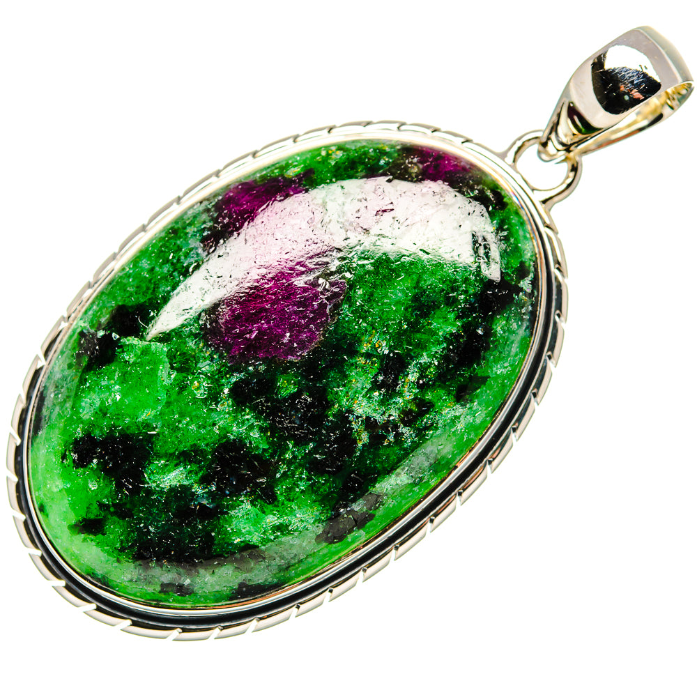 Ruby Zoisite Pendants handcrafted by Ana Silver Co - PD36137 - Photo 2