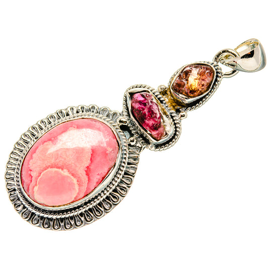 Rhodochrosite Pendants handcrafted by Ana Silver Co - PD36160 - Photo 2