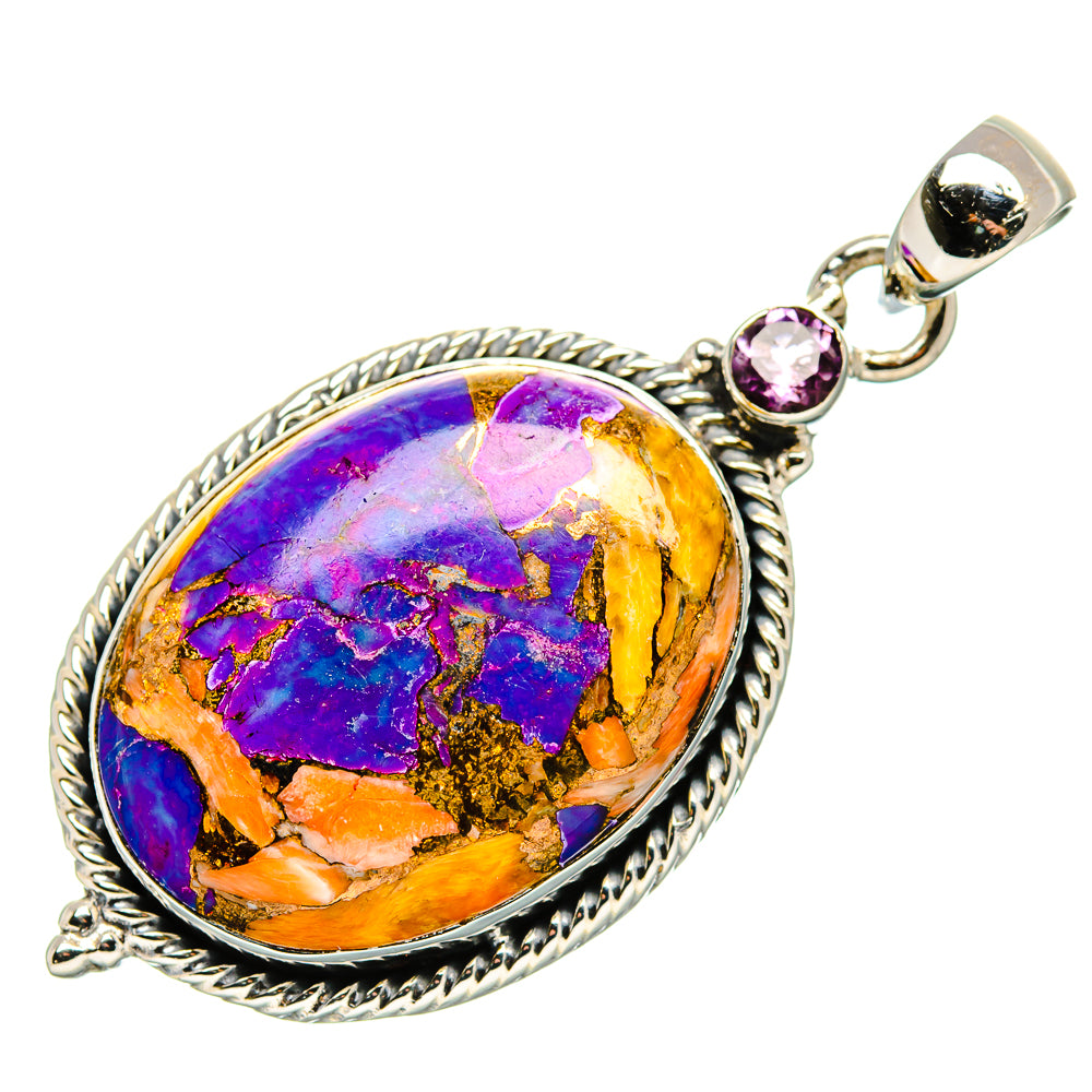 Purple Copper Composite Turquoise Pendants handcrafted by Ana Silver Co - PD36161 - Photo 2