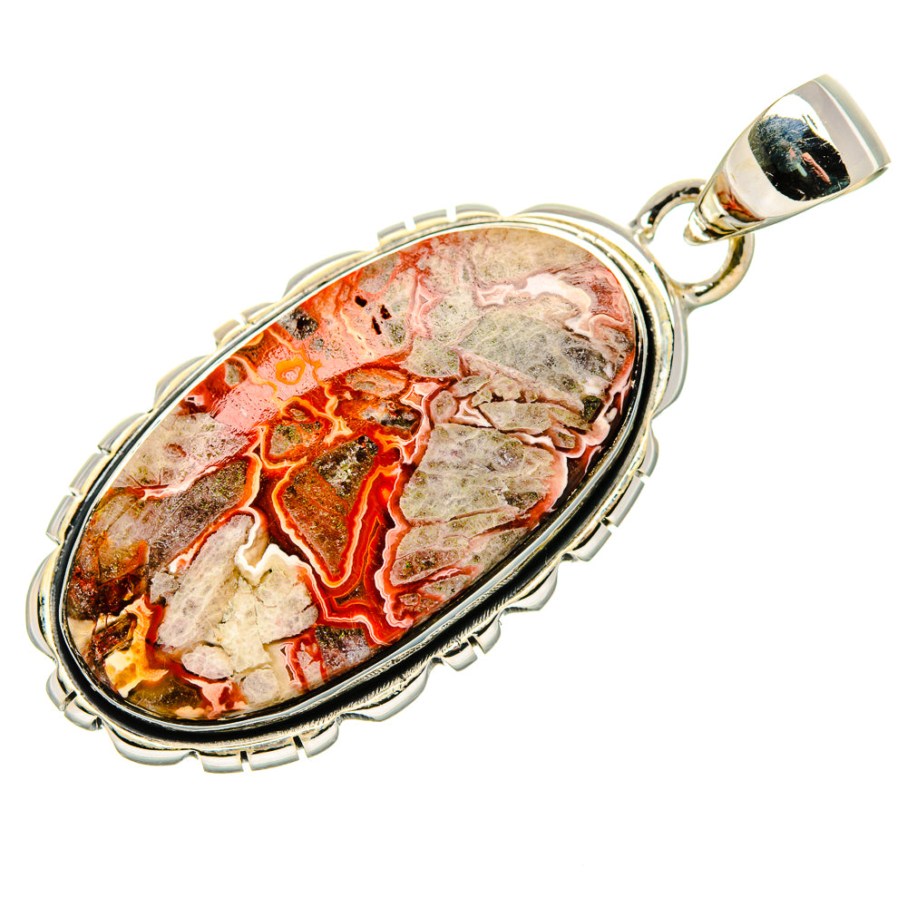 Crazy Lace Agate Pendants handcrafted by Ana Silver Co - PD36174 - Photo 2