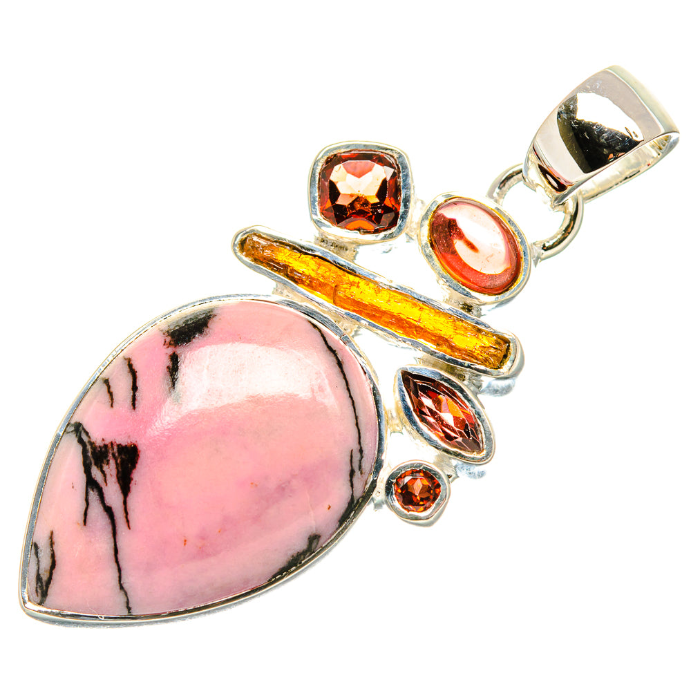Rhodonite, Garnet, Carnelian Pendants handcrafted by Ana Silver Co - PD36188 - Photo 2