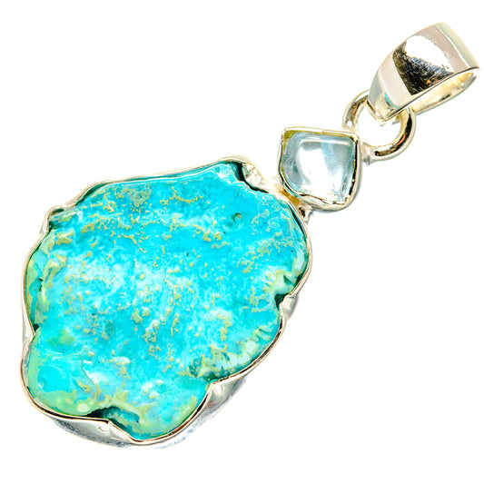 Larimar, Aquamarine Pendants handcrafted by Ana Silver Co - PD36190 - Photo 2