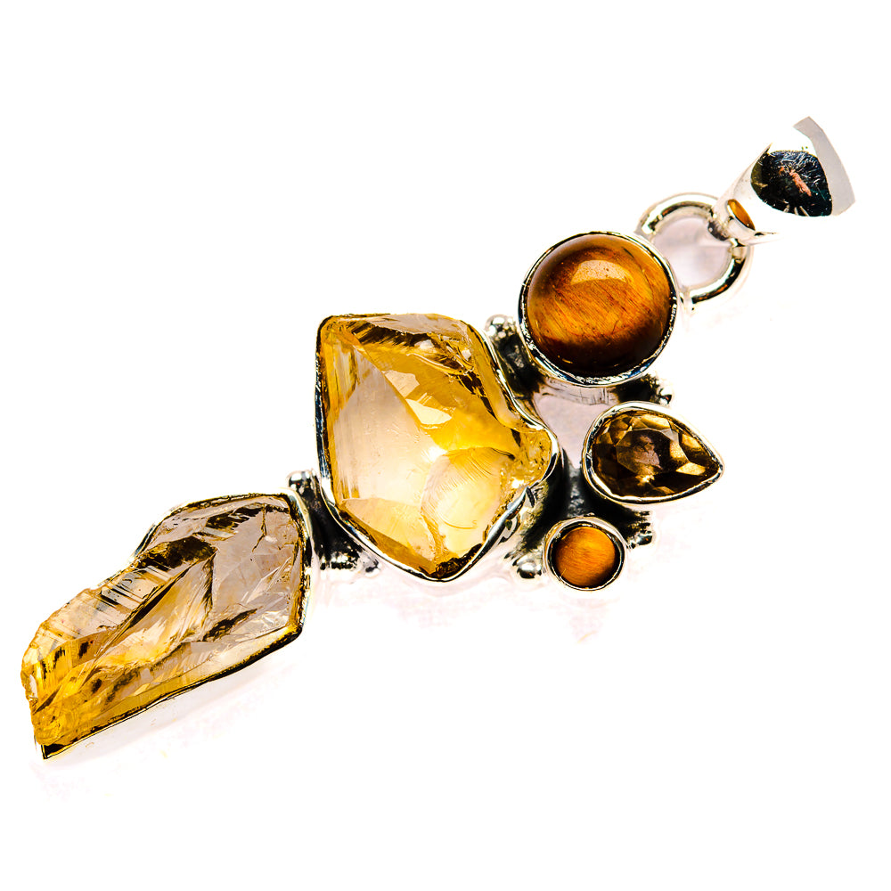 Citrine, Tiger Eye, Smoky Quartz Pendants handcrafted by Ana Silver Co - PD36206 - Photo 2