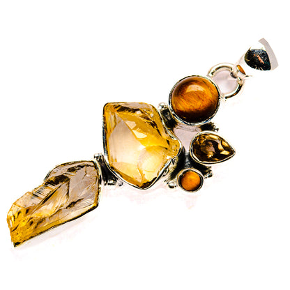 Citrine, Tiger Eye, Smoky Quartz Pendants handcrafted by Ana Silver Co - PD36206 - Photo 2
