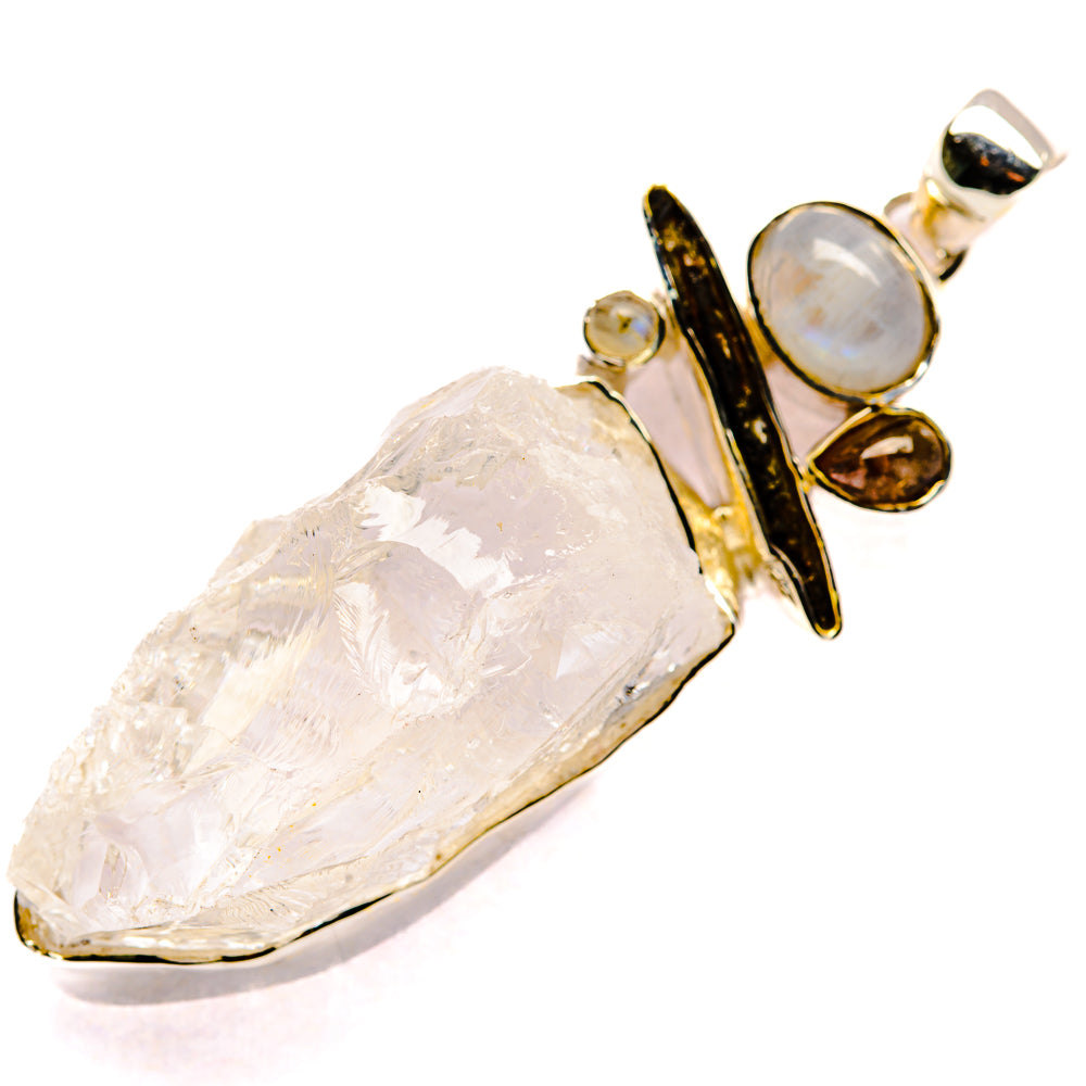 Rainbow Moonstone, Citrine Pendants handcrafted by Ana Silver Co - PD36210 - Photo 2