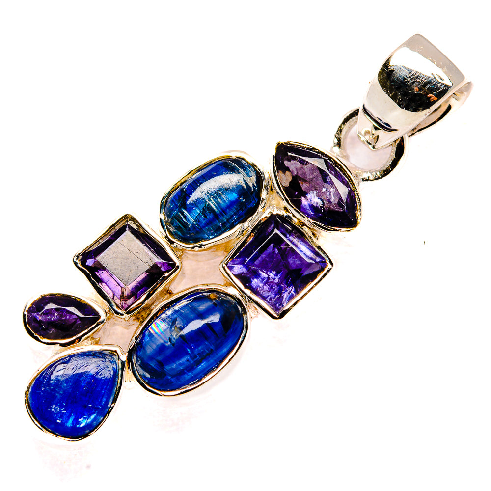 Kyanite, Amethyst Pendants handcrafted by Ana Silver Co - PD36222 - Photo 2