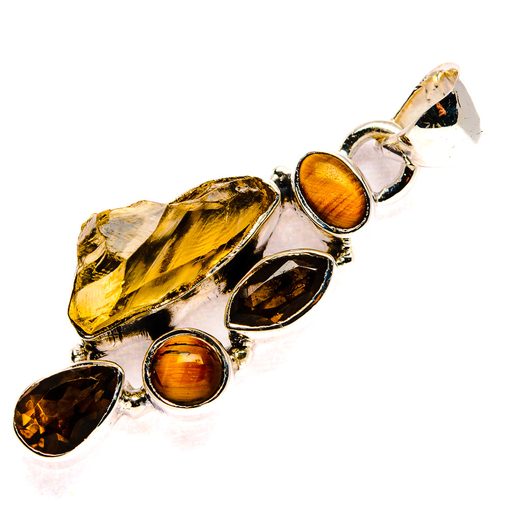 Citrine, Tiger Eye, Smoky Quartz Pendants handcrafted by Ana Silver Co - PD36223 - Photo 2