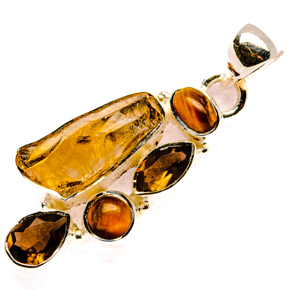 Citrine, Tiger Eye, Smoky Quartz Pendants handcrafted by Ana Silver Co - PD36228 - Photo 2
