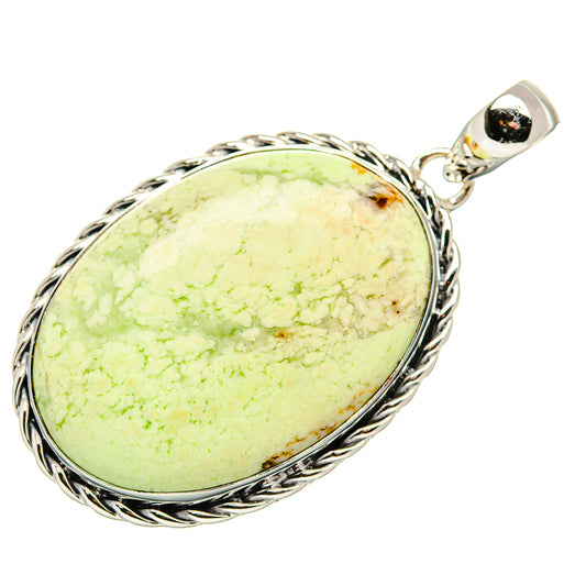 Lemon Chrysoprase Pendants handcrafted by Ana Silver Co - PD36239 - Photo 2