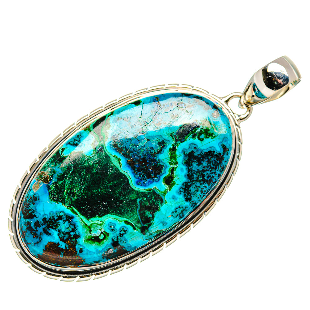 Malachite In Chrysocolla Pendants handcrafted by Ana Silver Co - PD36242 - Photo 2