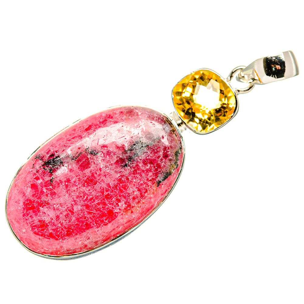 Rhodonite, Citrine Pendants handcrafted by Ana Silver Co - PD36243 - Photo 2