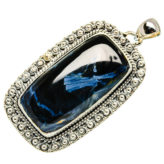 Pietersite, Blue Topaz Pendants handcrafted by Ana Silver Co - PD36248 - Photo 2