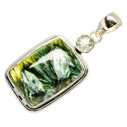 Seraphinite, White Quartz Pendants handcrafted by Ana Silver Co - PD36277 - Photo 2