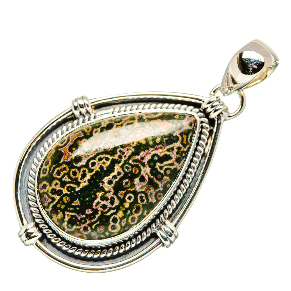 Ocean Jasper Pendants handcrafted by Ana Silver Co - PD36278 - Photo 2