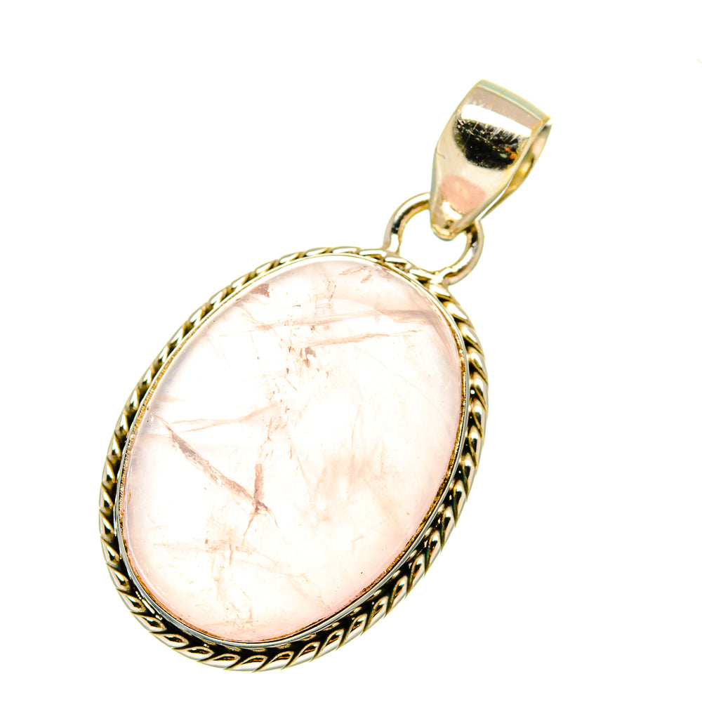 Rose Quartz Pendants handcrafted by Ana Silver Co - PD3633