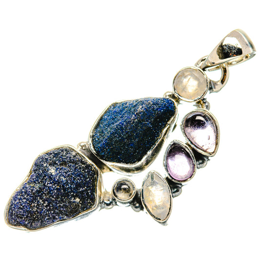 Lapis Lazuli, Rainbow Moonstone, Amethyst Pendants handcrafted by Ana Silver Co - PD36402 - Photo 2