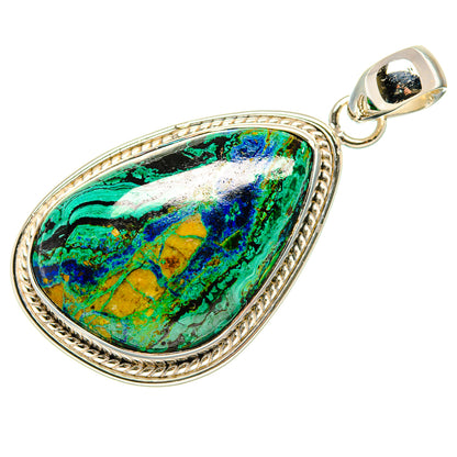 Azurite In Malachite Pendants handcrafted by Ana Silver Co - PD36403 - Photo 2