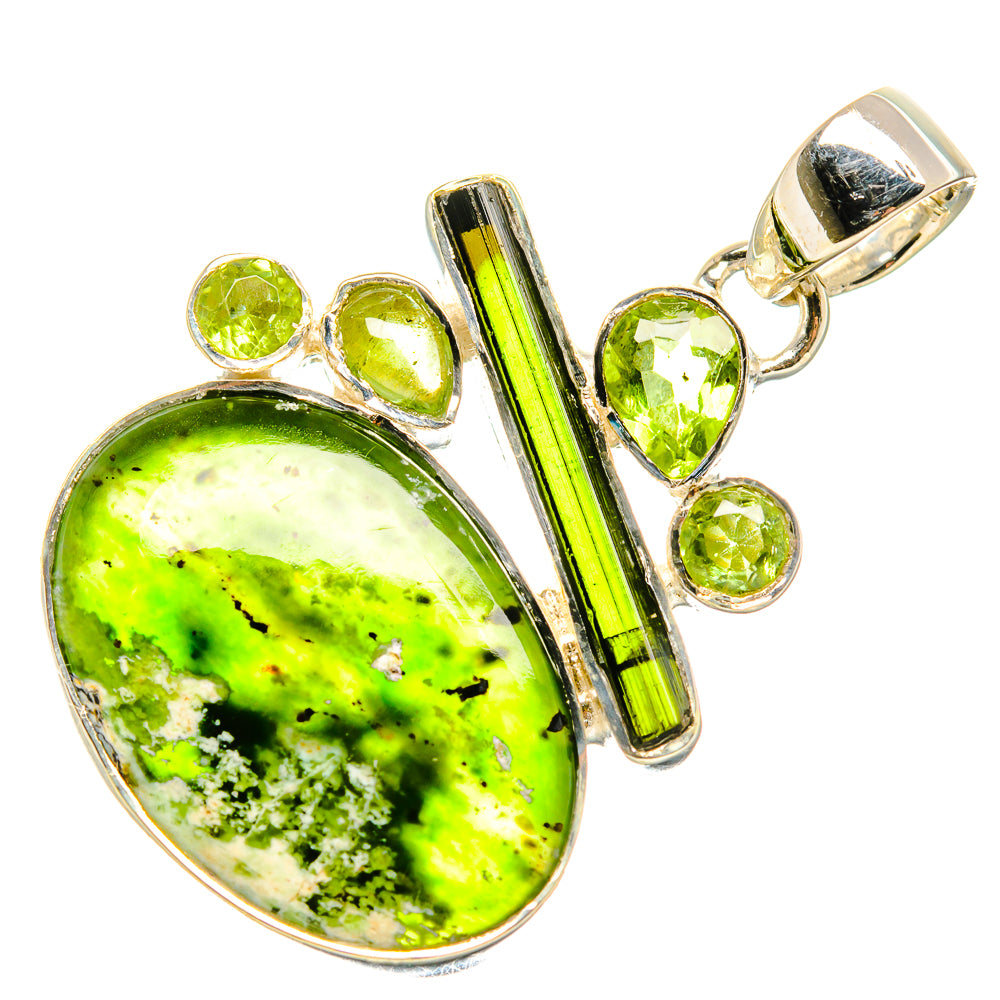 Rainforest Opal, Green Tourmaline, Peridot Pendants handcrafted by Ana Silver Co - PD36409 - Photo 2