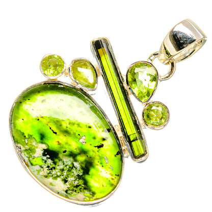 Rainforest Opal, Green Tourmaline, Peridot Pendants handcrafted by Ana Silver Co - PD36409 - Photo 2