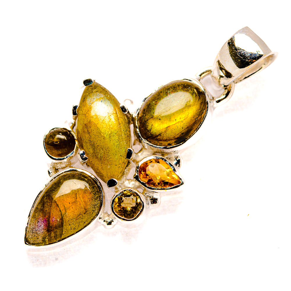 Labradorite, Smoky Quartz, Citrine Pendants handcrafted by Ana Silver Co - PD36439 - Photo 2