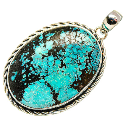 Tibetan Turquoise Pendants handcrafted by Ana Silver Co - PD36452 - Photo 2