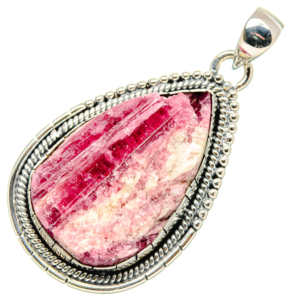 Pink Tourmaline In Quartz Pendants handcrafted by Ana Silver Co - PD36481 - Photo 2