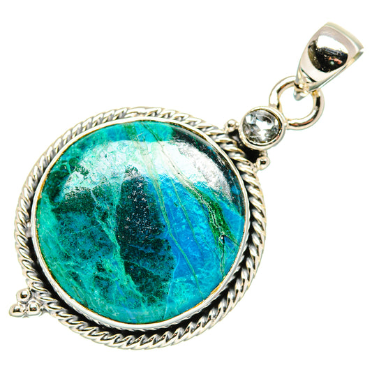 Chrysocolla Pendants handcrafted by Ana Silver Co - PD36499 - Photo 2
