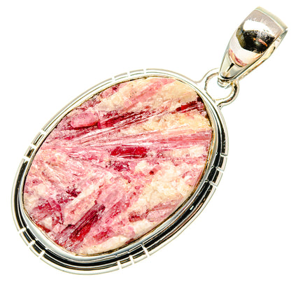 Pink Tourmaline In Quartz Pendants handcrafted by Ana Silver Co - PD36501 - Photo 2