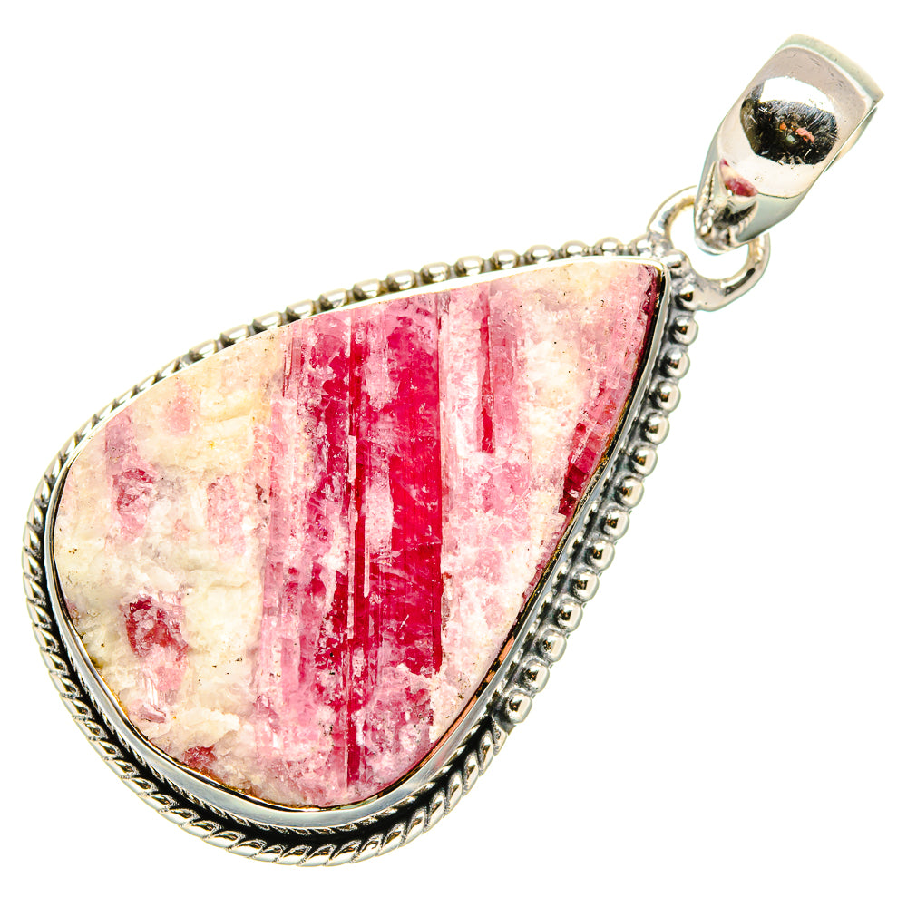 Pink Tourmaline In Quartz Pendants handcrafted by Ana Silver Co - PD36507 - Photo 2