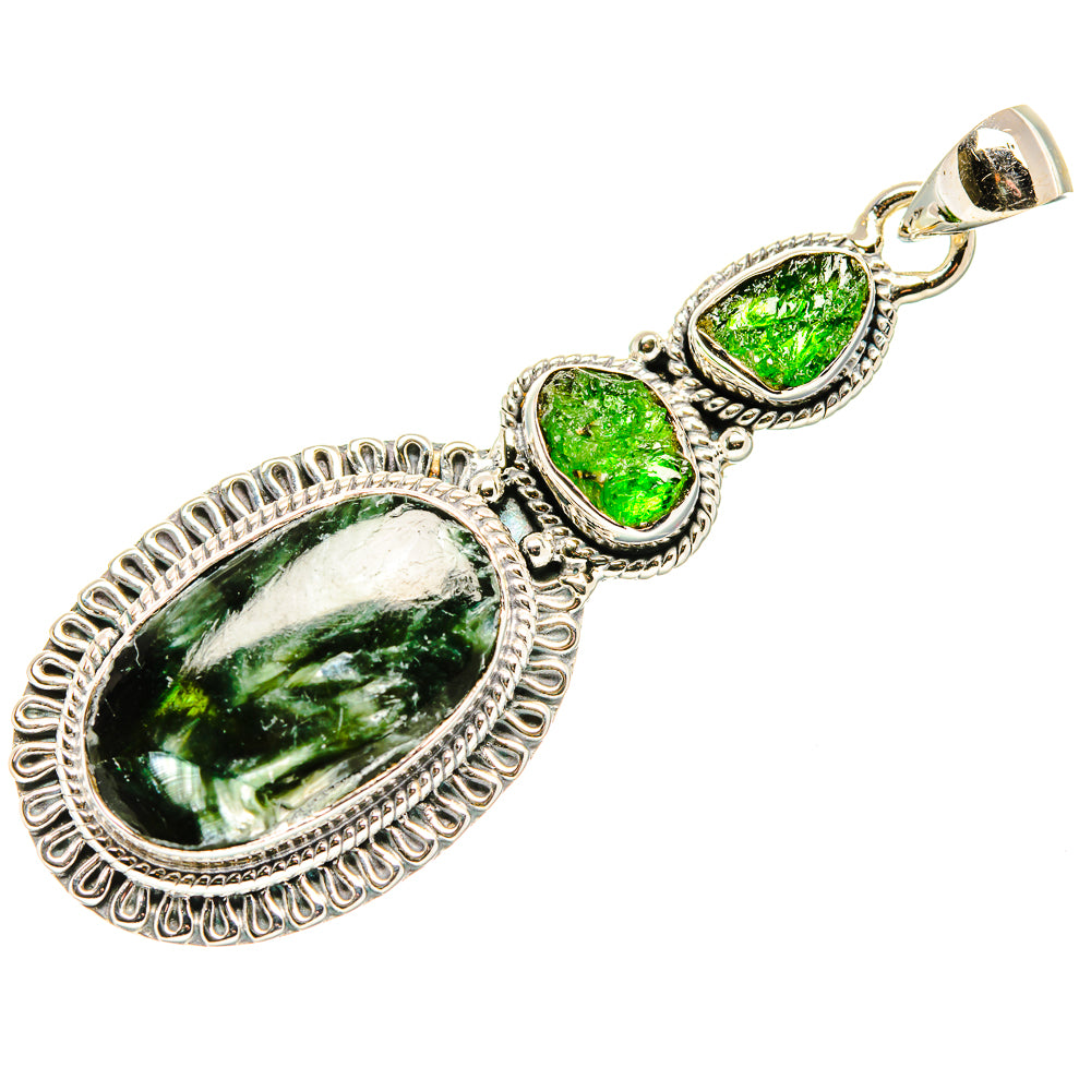 Seraphinite Pendants handcrafted by Ana Silver Co - PD36521 - Photo 2