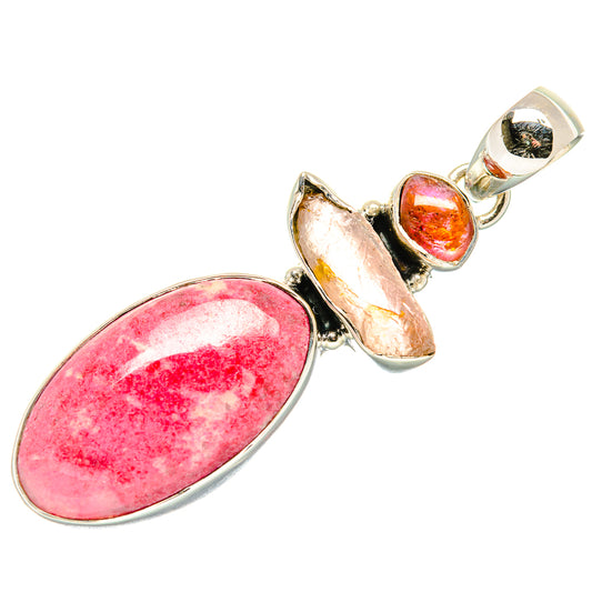 Rhodochrosite Pendants handcrafted by Ana Silver Co - PD36529 - Photo 2