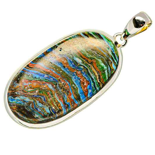 Rainbow Calsilica Pendants handcrafted by Ana Silver Co - PD36532 - Photo 2