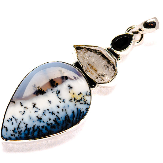 Dendritic Opal Pendants handcrafted by Ana Silver Co - PD36541 - Photo 2