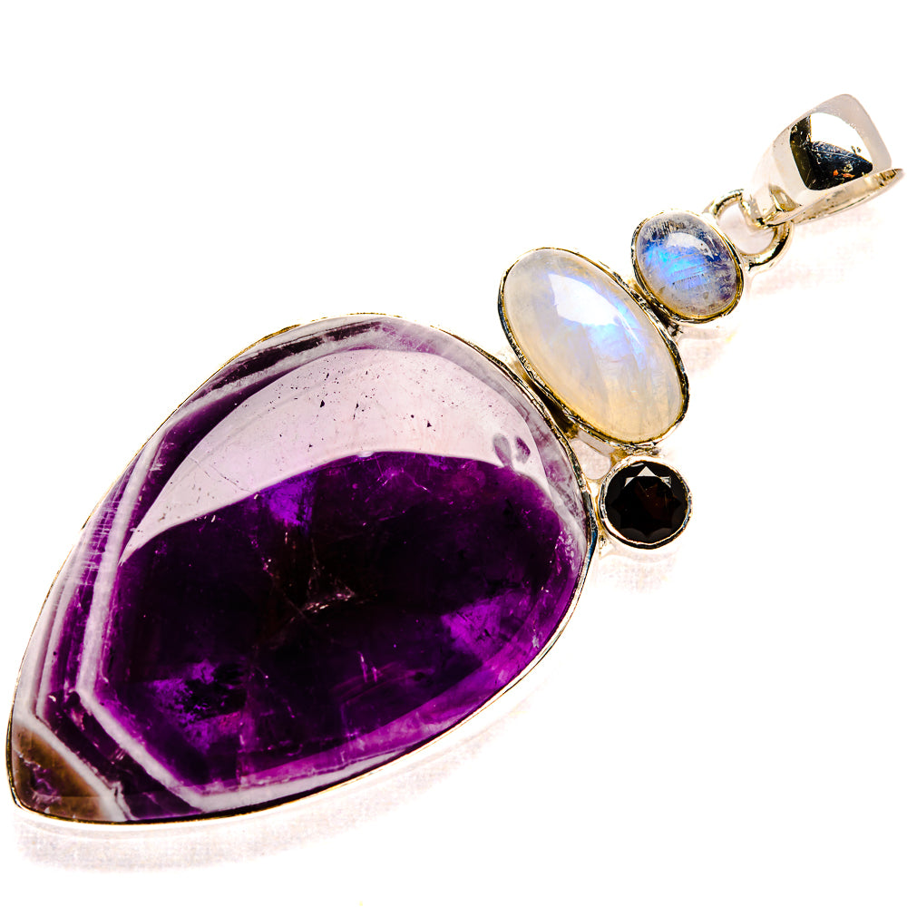 Chevron Amethyst Pendants handcrafted by Ana Silver Co - PD36542 - Photo 2