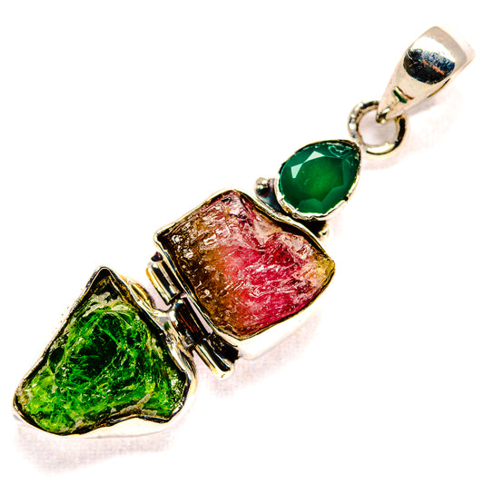 Chrome Diopside Pendants handcrafted by Ana Silver Co - PD36545 - Photo 2