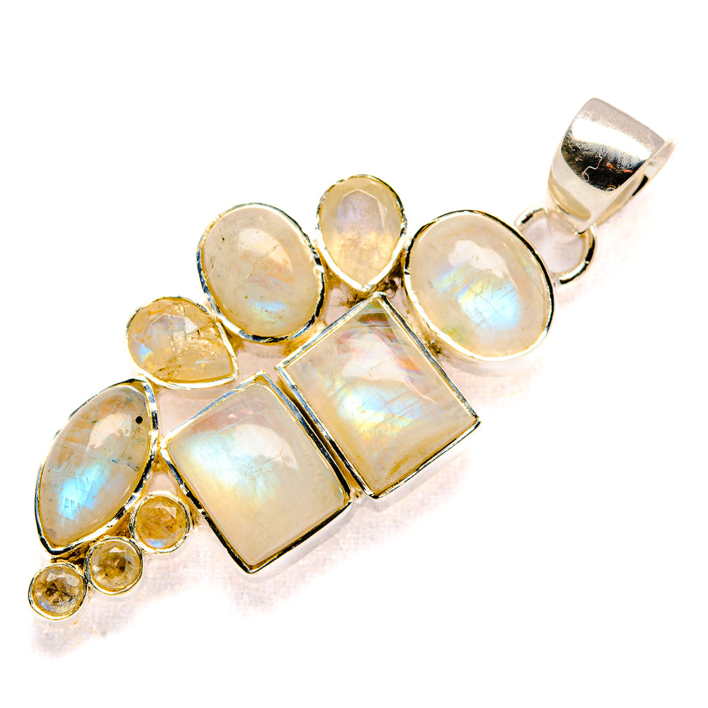 Rainbow Moonstone Pendants handcrafted by Ana Silver Co - PD36549 - Photo 2