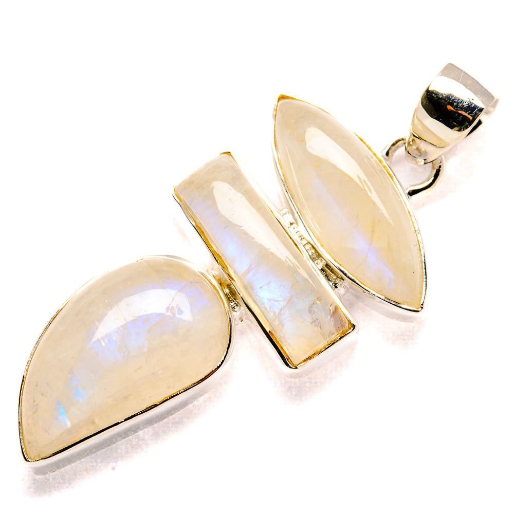 Rainbow Moonstone Pendants handcrafted by Ana Silver Co - PD36553 - Photo 2