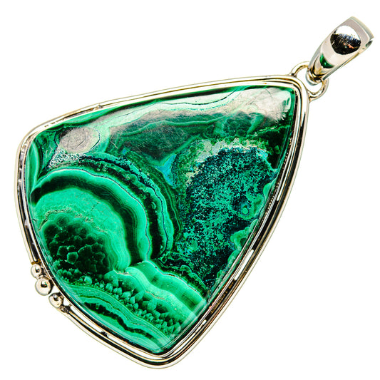 Malachite In Chrysocolla Pendants handcrafted by Ana Silver Co - PD36562 - Photo 2