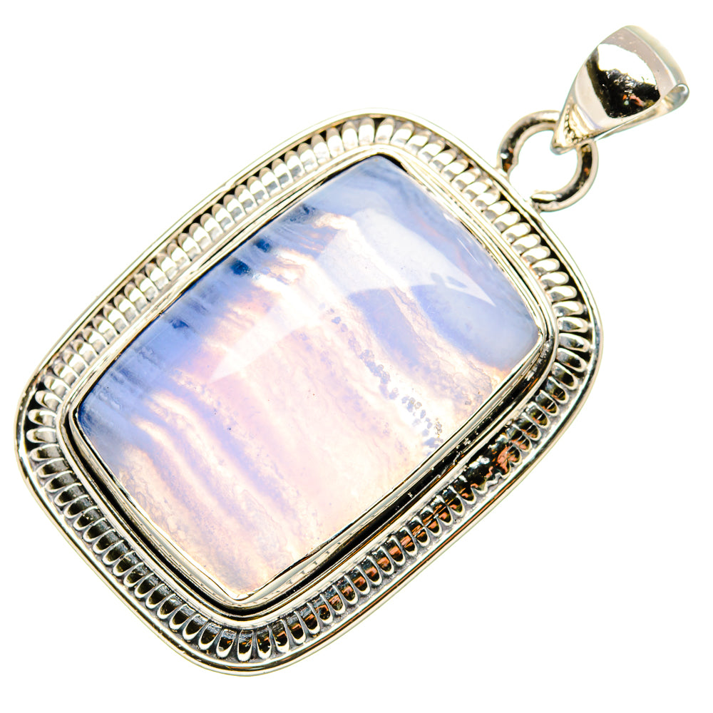 Blue Lace Agate Pendants handcrafted by Ana Silver Co - PD36577 - Photo 2