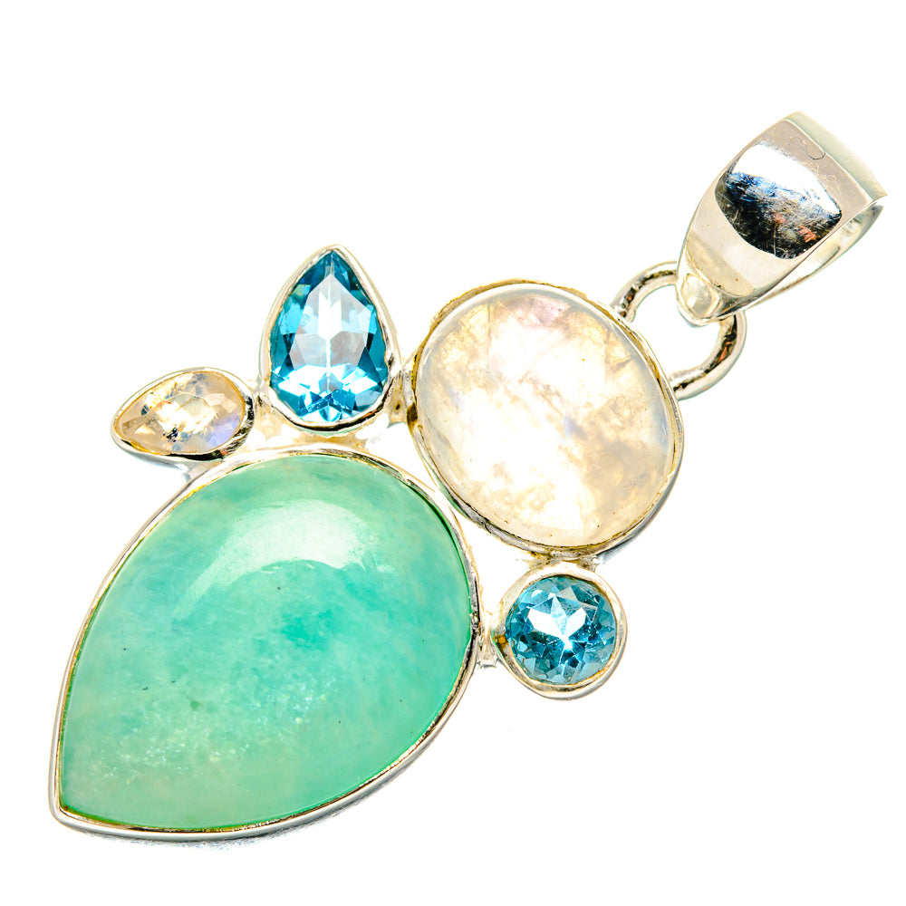 Amazonite Pendants handcrafted by Ana Silver Co - PD36591 - Photo 2