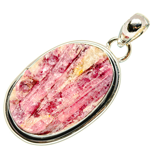 Pink Tourmaline In Quartz Pendants handcrafted by Ana Silver Co - PD36595 - Photo 2