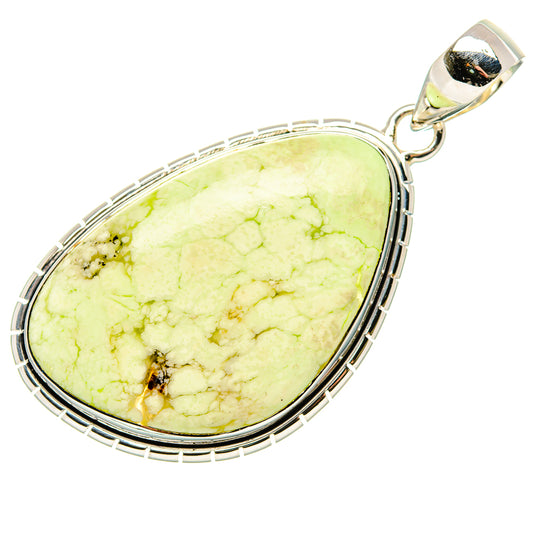 Lemon Chrysoprase Pendants handcrafted by Ana Silver Co - PD36614 - Photo 2