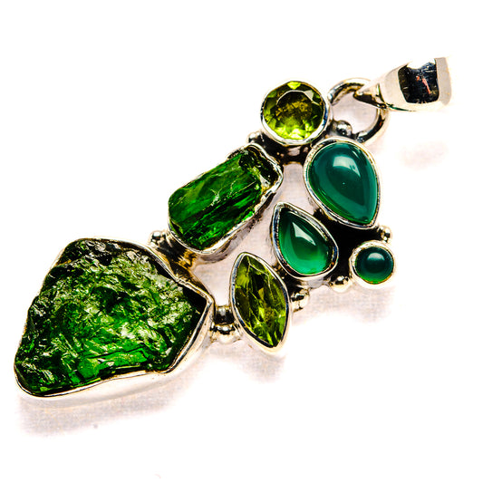 Chrome Diopside Pendants handcrafted by Ana Silver Co - PD36638 - Photo 2