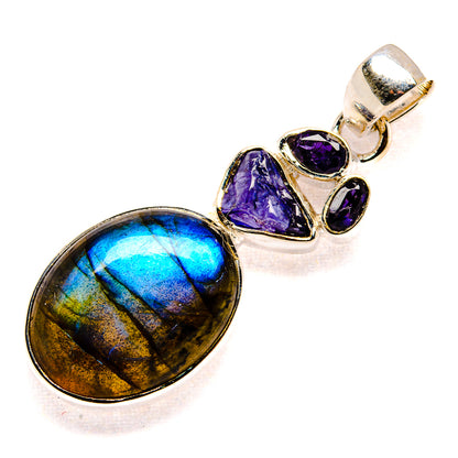 Labradorite Pendants handcrafted by Ana Silver Co - PD36643 - Photo 2