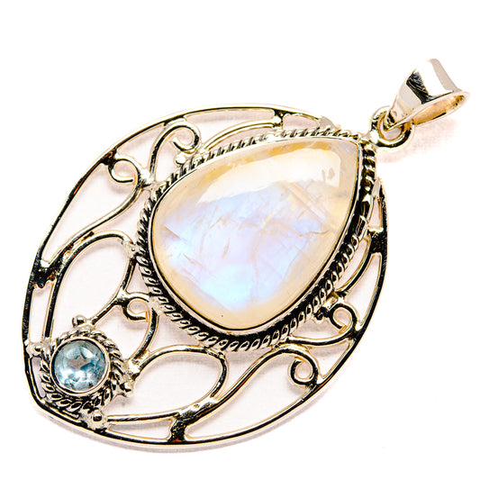 Rainbow Moonstone Pendants handcrafted by Ana Silver Co - PD36706 - Photo 2