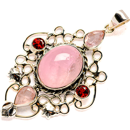 Rose Quartz Pendants handcrafted by Ana Silver Co - PD36714 - Photo 2
