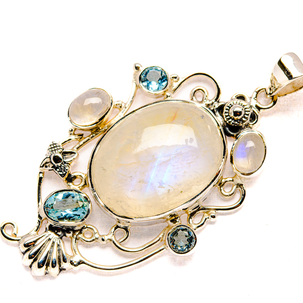 Rainbow Moonstone Pendants handcrafted by Ana Silver Co - PD36715 - Photo 2