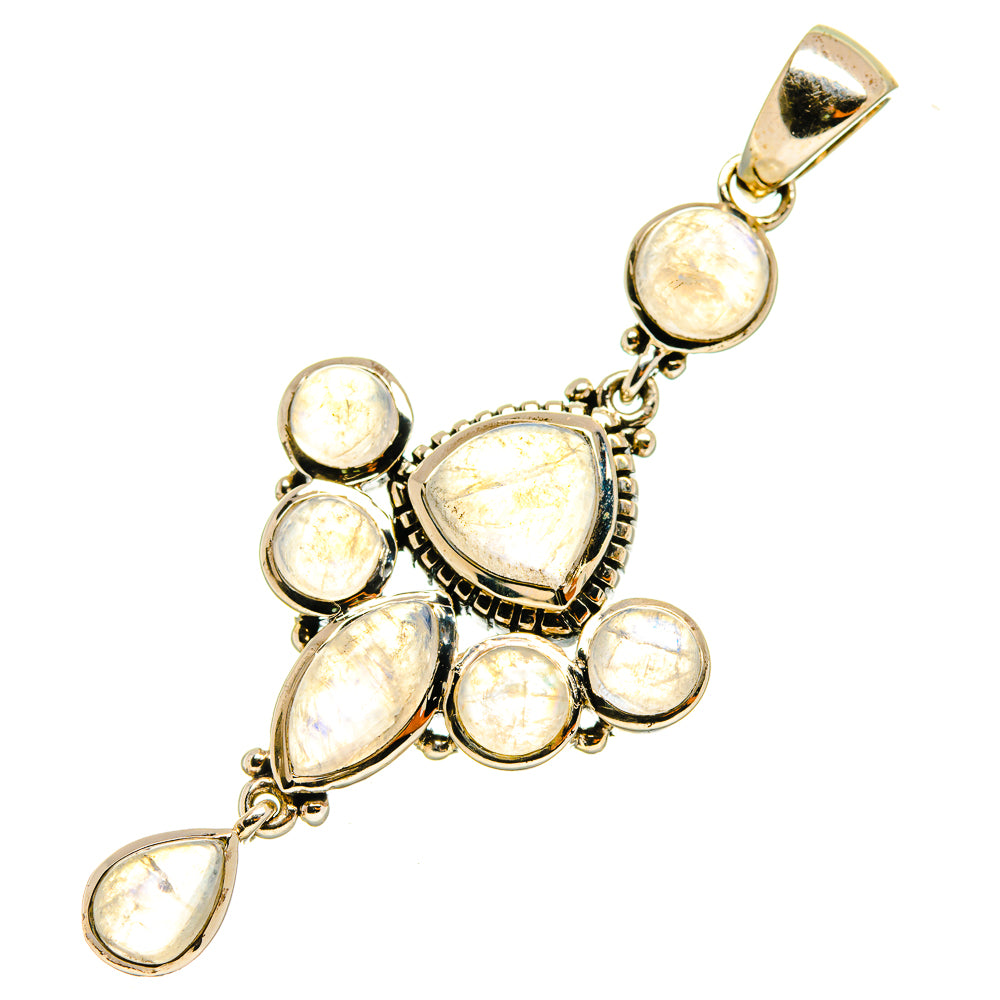 Rainbow Moonstone Pendants handcrafted by Ana Silver Co - PD3672