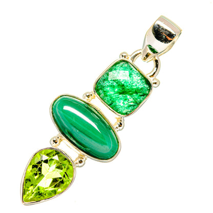 Malachite Pendants handcrafted by Ana Silver Co - PD3681