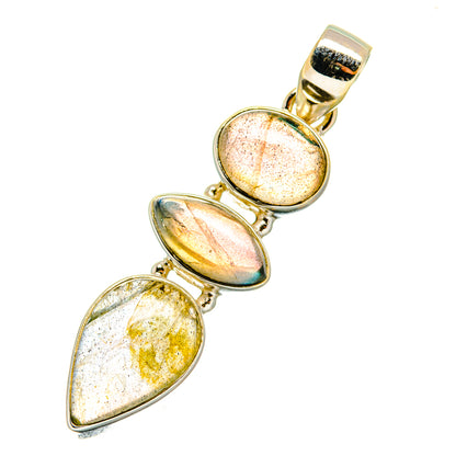Labradorite Pendants handcrafted by Ana Silver Co - PD3684 - Photo 2